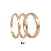 Rings Trendy Geometric Round Circle Rings for Women Thick Stack Rings Female Wedding Jewelry